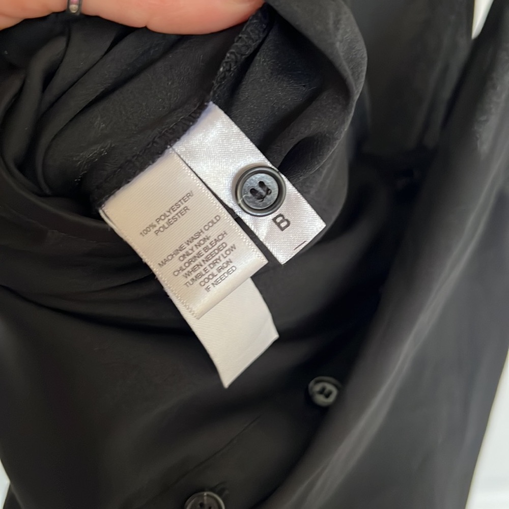 Loft Lightweight Black Button Polyester Jumpsuit. - image 8